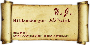 Wittenberger Jácint névjegykártya